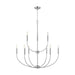 Myhouse Lighting Visual Comfort Studio - 3167109-962 - Nine Light Chandelier - Greenwich - Brushed Nickel