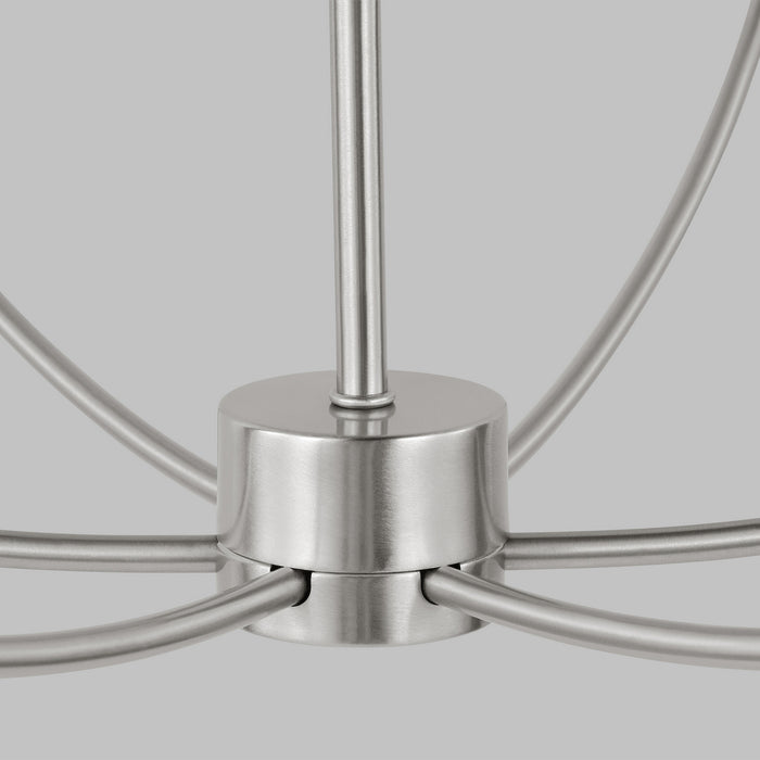 Myhouse Lighting Visual Comfort Studio - 3167109-962 - Nine Light Chandelier - Greenwich - Brushed Nickel