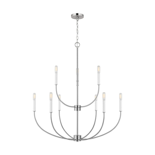 Myhouse Lighting Visual Comfort Studio - 3167109-962 - Nine Light Chandelier - Greenwich - Brushed Nickel