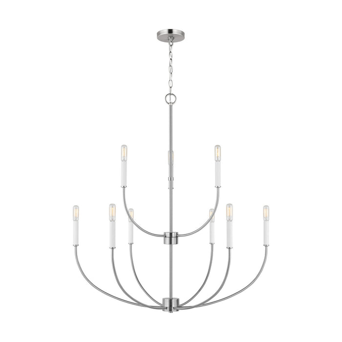 Myhouse Lighting Visual Comfort Studio - 3167109-962 - Nine Light Chandelier - Greenwich - Brushed Nickel