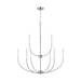 Myhouse Lighting Visual Comfort Studio - 3167109-962 - Nine Light Chandelier - Greenwich - Brushed Nickel