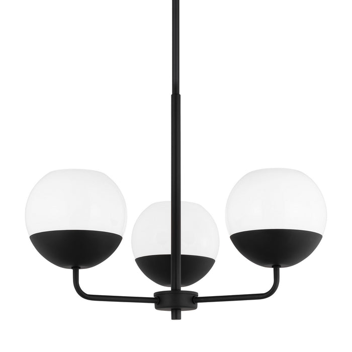 Myhouse Lighting Visual Comfort Studio - 3168103-112 - Three Light Chandelier - Alvin - Midnight Black