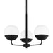 Myhouse Lighting Visual Comfort Studio - 3168103-112 - Three Light Chandelier - Alvin - Midnight Black