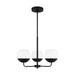 Myhouse Lighting Visual Comfort Studio - 3168103-112 - Three Light Chandelier - Alvin - Midnight Black