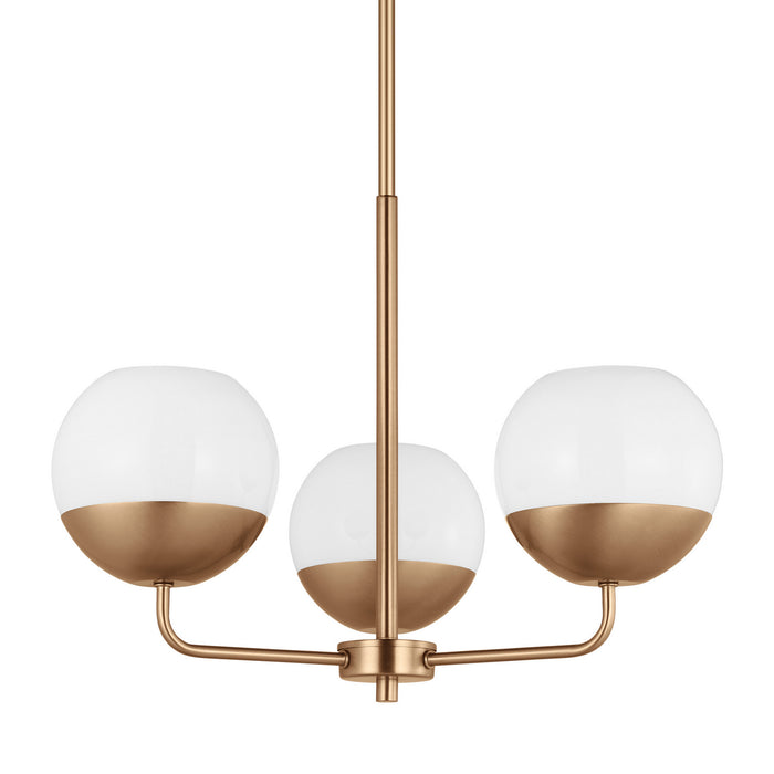 Myhouse Lighting Visual Comfort Studio - 3168103-848 - Three Light Chandelier - Alvin - Satin Brass