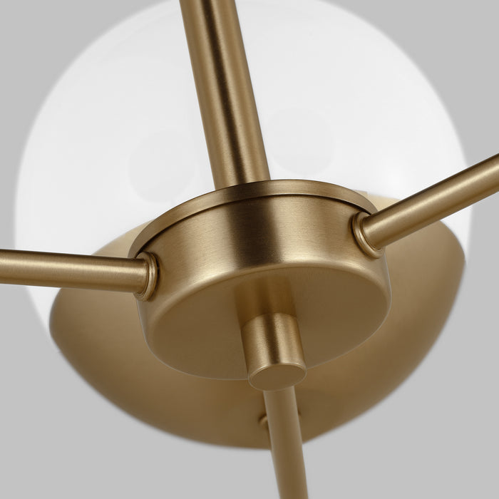 Myhouse Lighting Visual Comfort Studio - 3168103-848 - Three Light Chandelier - Alvin - Satin Brass