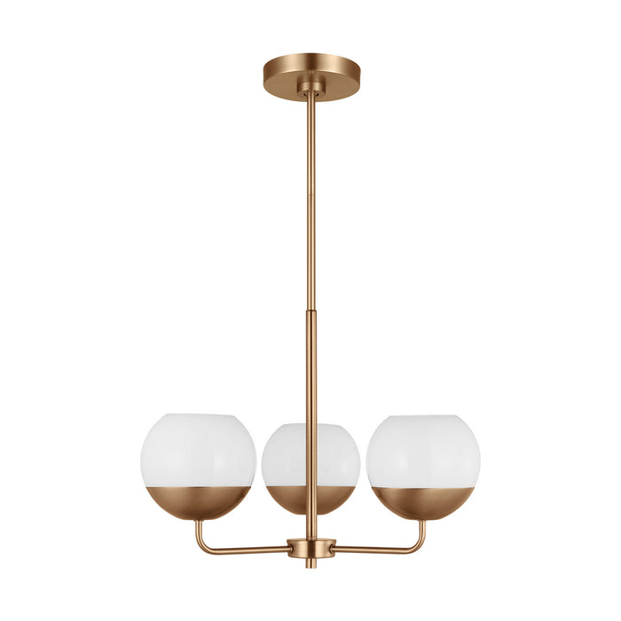 Myhouse Lighting Visual Comfort Studio - 3168103-848 - Three Light Chandelier - Alvin - Satin Brass