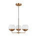 Myhouse Lighting Visual Comfort Studio - 3168103-848 - Three Light Chandelier - Alvin - Satin Brass