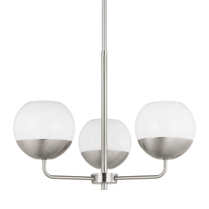 Myhouse Lighting Visual Comfort Studio - 3168103-962 - Three Light Chandelier - Alvin - Brushed Nickel