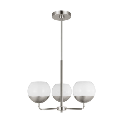 Myhouse Lighting Visual Comfort Studio - 3168103-962 - Three Light Chandelier - Alvin - Brushed Nickel