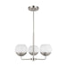 Myhouse Lighting Visual Comfort Studio - 3168103-962 - Three Light Chandelier - Alvin - Brushed Nickel