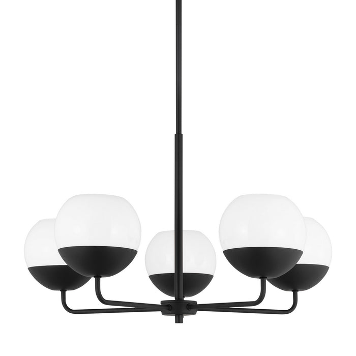 Myhouse Lighting Visual Comfort Studio - 3168105-112 - Five Light Chandelier - Alvin - Midnight Black