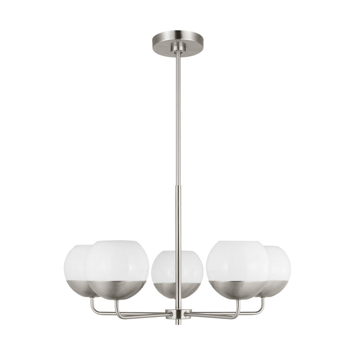 Myhouse Lighting Visual Comfort Studio - 3168105-962 - Five Light Chandelier - Alvin - Brushed Nickel