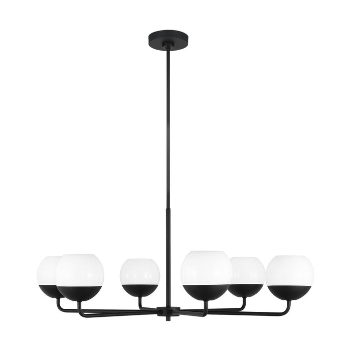 Myhouse Lighting Visual Comfort Studio - 3168106-112 - Six Light Chandelier - Alvin - Midnight Black