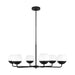 Myhouse Lighting Visual Comfort Studio - 3168106-112 - Six Light Chandelier - Alvin - Midnight Black