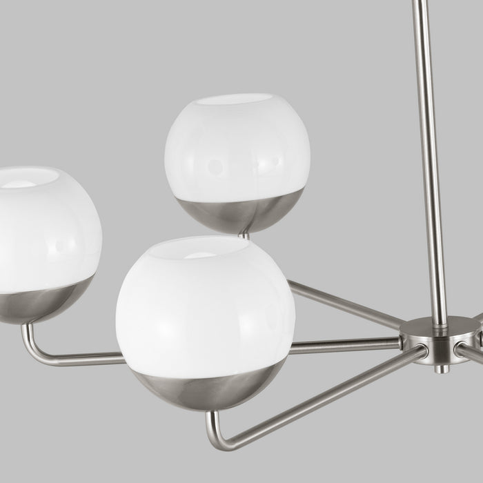 Myhouse Lighting Visual Comfort Studio - 3168106-962 - Six Light Chandelier - Alvin - Brushed Nickel