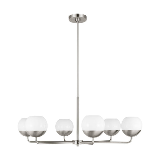 Myhouse Lighting Visual Comfort Studio - 3168106-962 - Six Light Chandelier - Alvin - Brushed Nickel