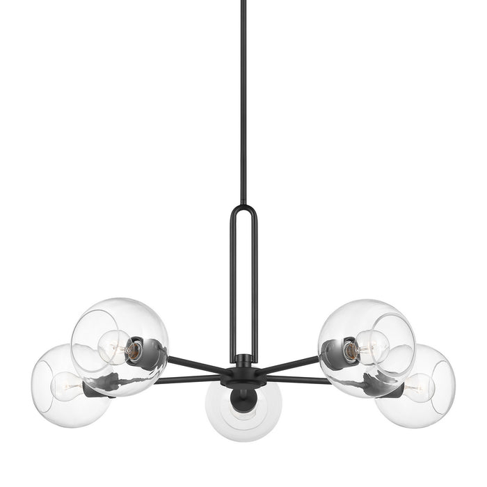 Myhouse Lighting Visual Comfort Studio - 3255705-112 - Five Light Chandelier - Codyn - Midnight Black