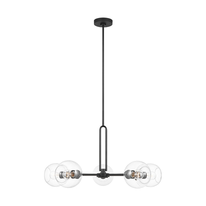 Myhouse Lighting Visual Comfort Studio - 3255705-112 - Five Light Chandelier - Codyn - Midnight Black