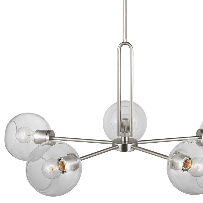 Myhouse Lighting Visual Comfort Studio - 3255705-962 - Five Light Chandelier - Codyn - Brushed Nickel