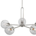 Myhouse Lighting Visual Comfort Studio - 3255705-962 - Five Light Chandelier - Codyn - Brushed Nickel