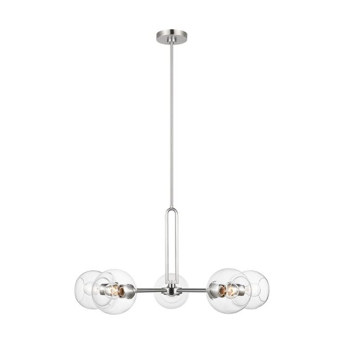 Myhouse Lighting Visual Comfort Studio - 3255705-962 - Five Light Chandelier - Codyn - Brushed Nickel