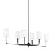 Myhouse Lighting Visual Comfort Studio - 3609306-112 - Six Light Chandelier - Foxdale - Midnight Black