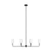 Myhouse Lighting Visual Comfort Studio - 3609306-112 - Six Light Chandelier - Foxdale - Midnight Black