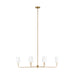 Myhouse Lighting Visual Comfort Studio - 3609306-848 - Six Light Chandelier - Foxdale - Satin Brass