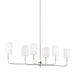 Myhouse Lighting Visual Comfort Studio - 3609306-962 - Six Light Chandelier - Foxdale - Brushed Nickel