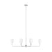 Myhouse Lighting Visual Comfort Studio - 3609306-962 - Six Light Chandelier - Foxdale - Brushed Nickel