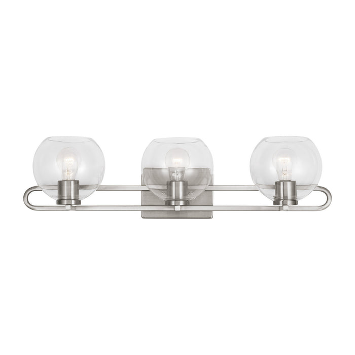 Myhouse Lighting Visual Comfort Studio - 4455703-962 - Three Light Bath Vanity - Codyn - Brushed Nickel