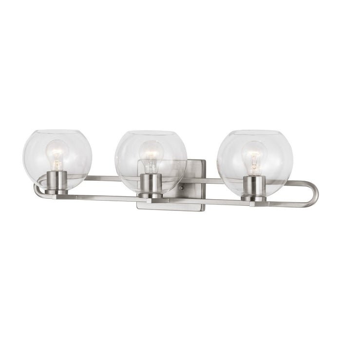 Myhouse Lighting Visual Comfort Studio - 4455703-962 - Three Light Bath Vanity - Codyn - Brushed Nickel