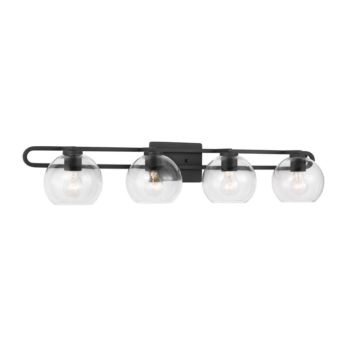 Myhouse Lighting Visual Comfort Studio - 4455704-112 - Four Light Bath Vanity - Codyn - Midnight Black