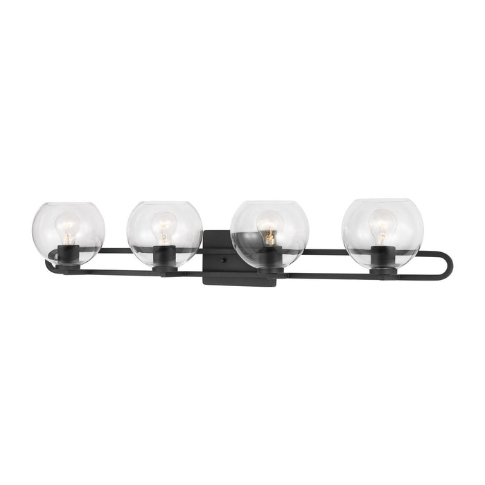 Myhouse Lighting Visual Comfort Studio - 4455704-112 - Four Light Bath Vanity - Codyn - Midnight Black