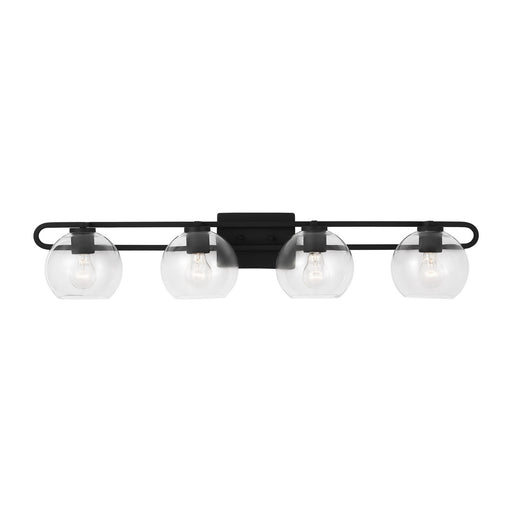 Myhouse Lighting Visual Comfort Studio - 4455704-112 - Four Light Bath Vanity - Codyn - Midnight Black