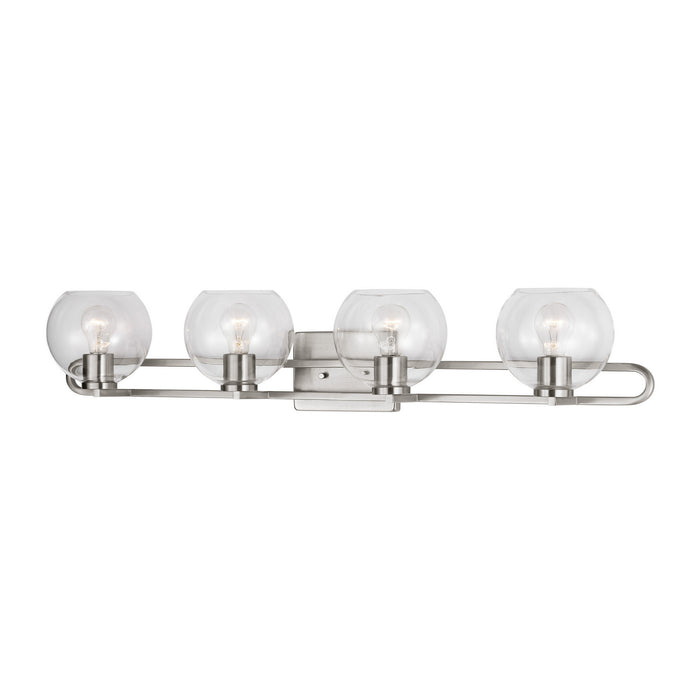 Myhouse Lighting Visual Comfort Studio - 4455704-962 - Four Light Bath Vanity - Codyn - Brushed Nickel