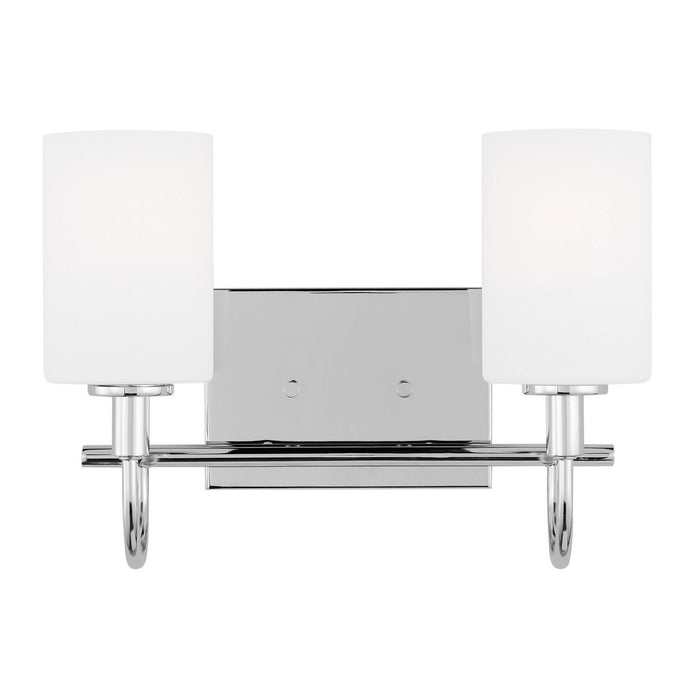 Myhouse Lighting Visual Comfort Studio - 4457102-05 - Two Light Bath Vanity - Oak Moore - Chrome