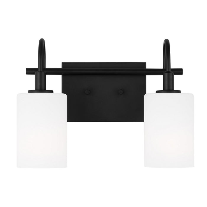 Myhouse Lighting Visual Comfort Studio - 4457102-112 - Two Light Bath Vanity - Oak Moore - Midnight Black