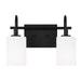 Myhouse Lighting Visual Comfort Studio - 4457102-112 - Two Light Bath Vanity - Oak Moore - Midnight Black