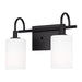 Myhouse Lighting Visual Comfort Studio - 4457102-112 - Two Light Bath Vanity - Oak Moore - Midnight Black