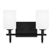 Myhouse Lighting Visual Comfort Studio - 4457102-112 - Two Light Bath Vanity - Oak Moore - Midnight Black