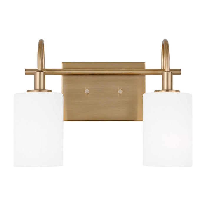 Myhouse Lighting Visual Comfort Studio - 4457102-848 - Two Light Bath Vanity - Oak Moore - Satin Brass