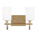 Myhouse Lighting Visual Comfort Studio - 4457102-848 - Two Light Bath Vanity - Oak Moore - Satin Brass