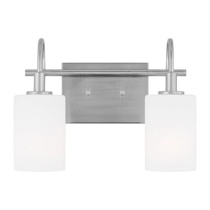 Myhouse Lighting Visual Comfort Studio - 4457102-962 - Two Light Bath Vanity - Oak Moore - Brushed Nickel