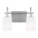 Myhouse Lighting Visual Comfort Studio - 4457102-962 - Two Light Bath Vanity - Oak Moore - Brushed Nickel