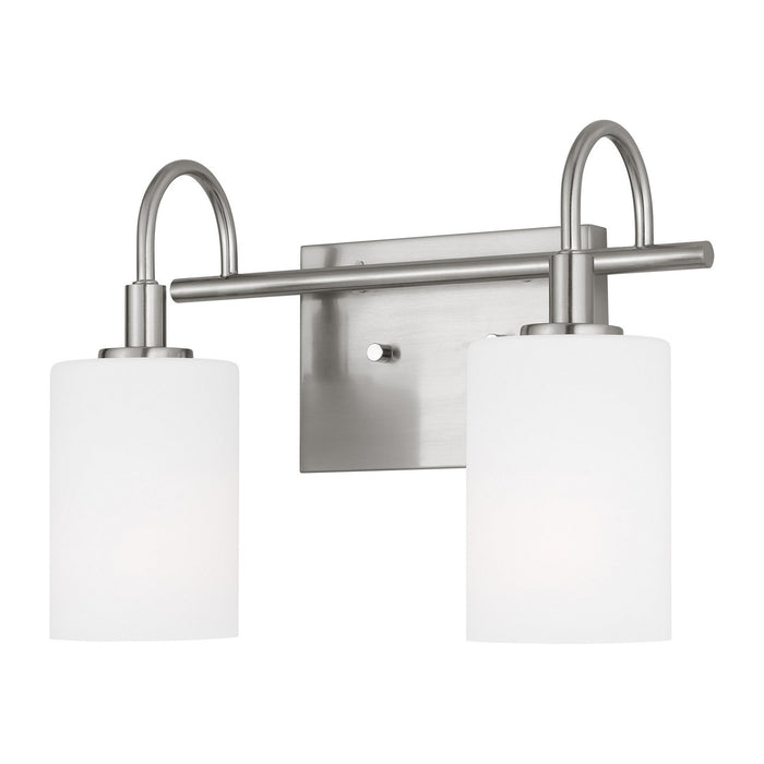 Myhouse Lighting Visual Comfort Studio - 4457102-962 - Two Light Bath Vanity - Oak Moore - Brushed Nickel