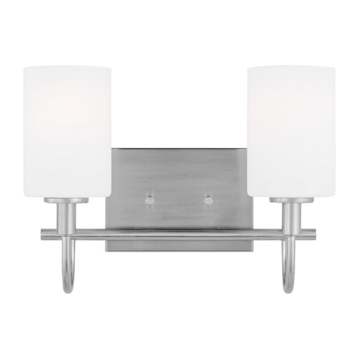 Myhouse Lighting Visual Comfort Studio - 4457102-962 - Two Light Bath Vanity - Oak Moore - Brushed Nickel