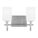 Myhouse Lighting Visual Comfort Studio - 4457102-962 - Two Light Bath Vanity - Oak Moore - Brushed Nickel