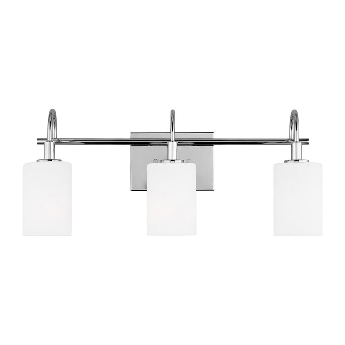 Myhouse Lighting Visual Comfort Studio - 4457103-05 - Three Light Bath Vanity - Oak Moore - Chrome